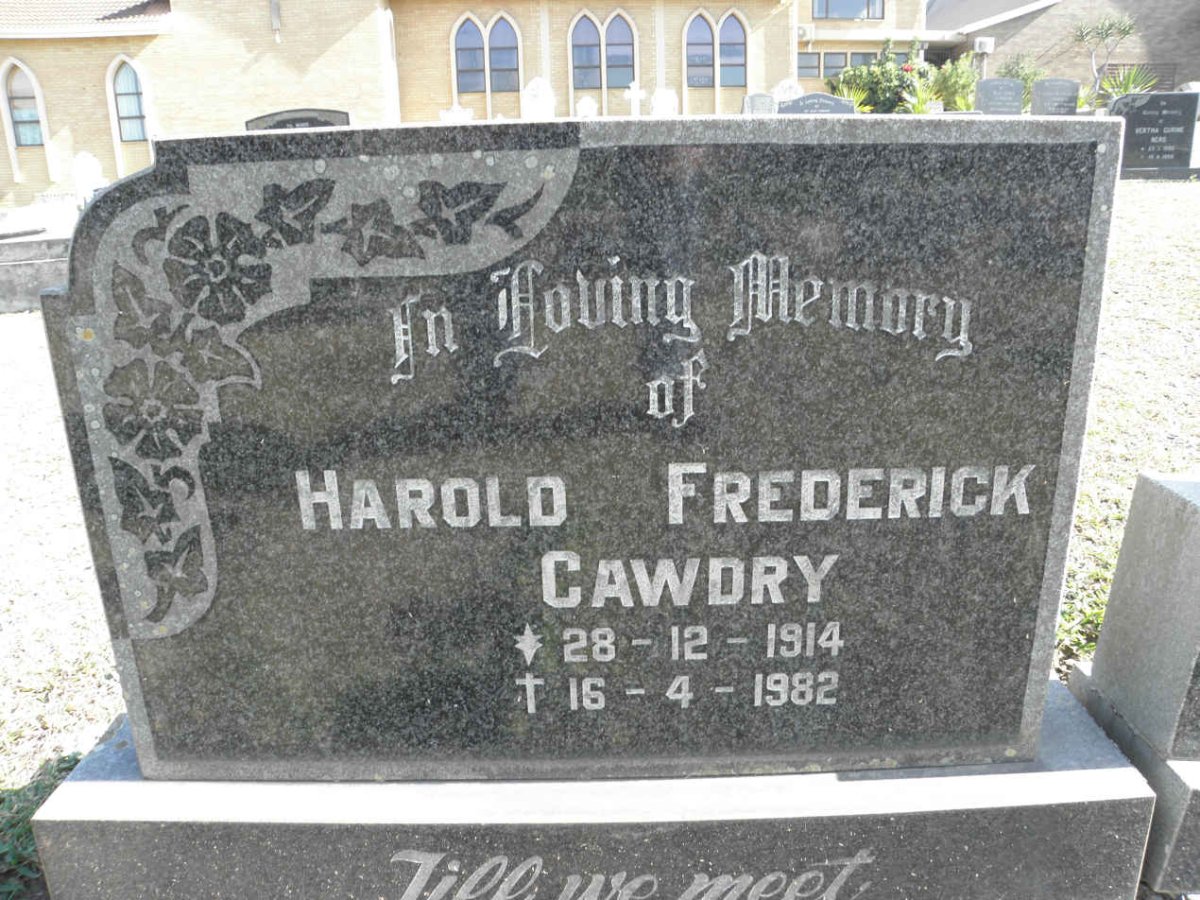 CAWDRY Harold Frederick 1914-1982