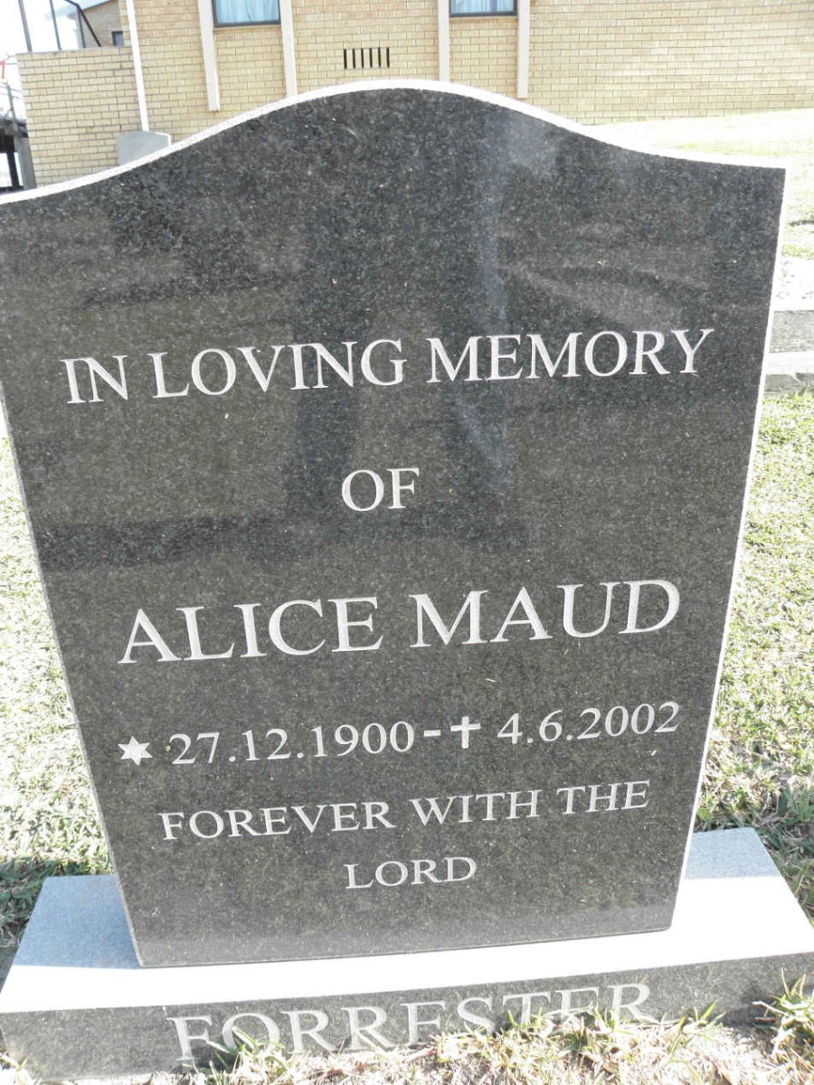 FORRESTER Alice Maud 1900-2002