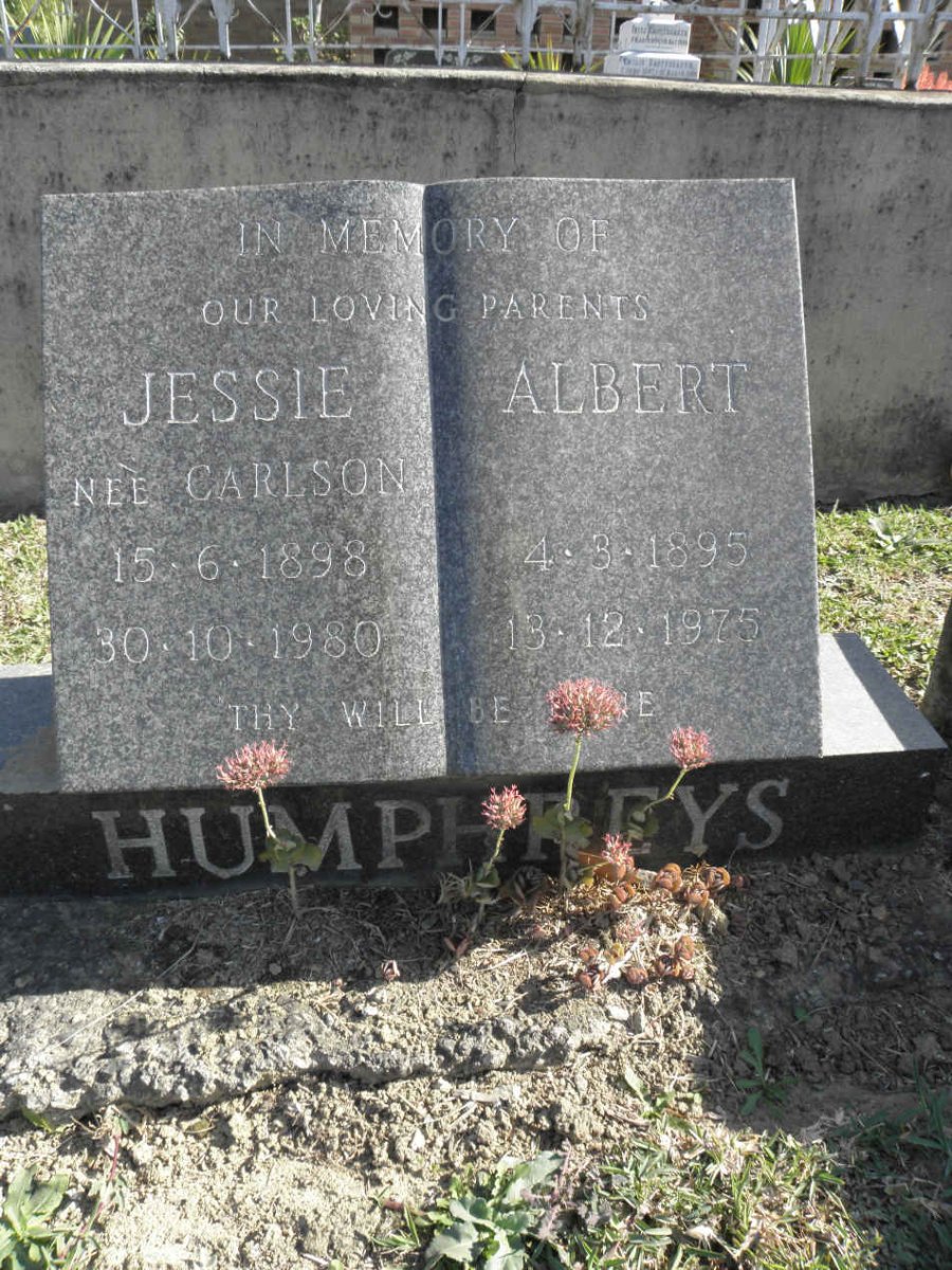 HUMPHREYS Albert 1895-1975 &amp; Jessie CARLSON 1898-1980