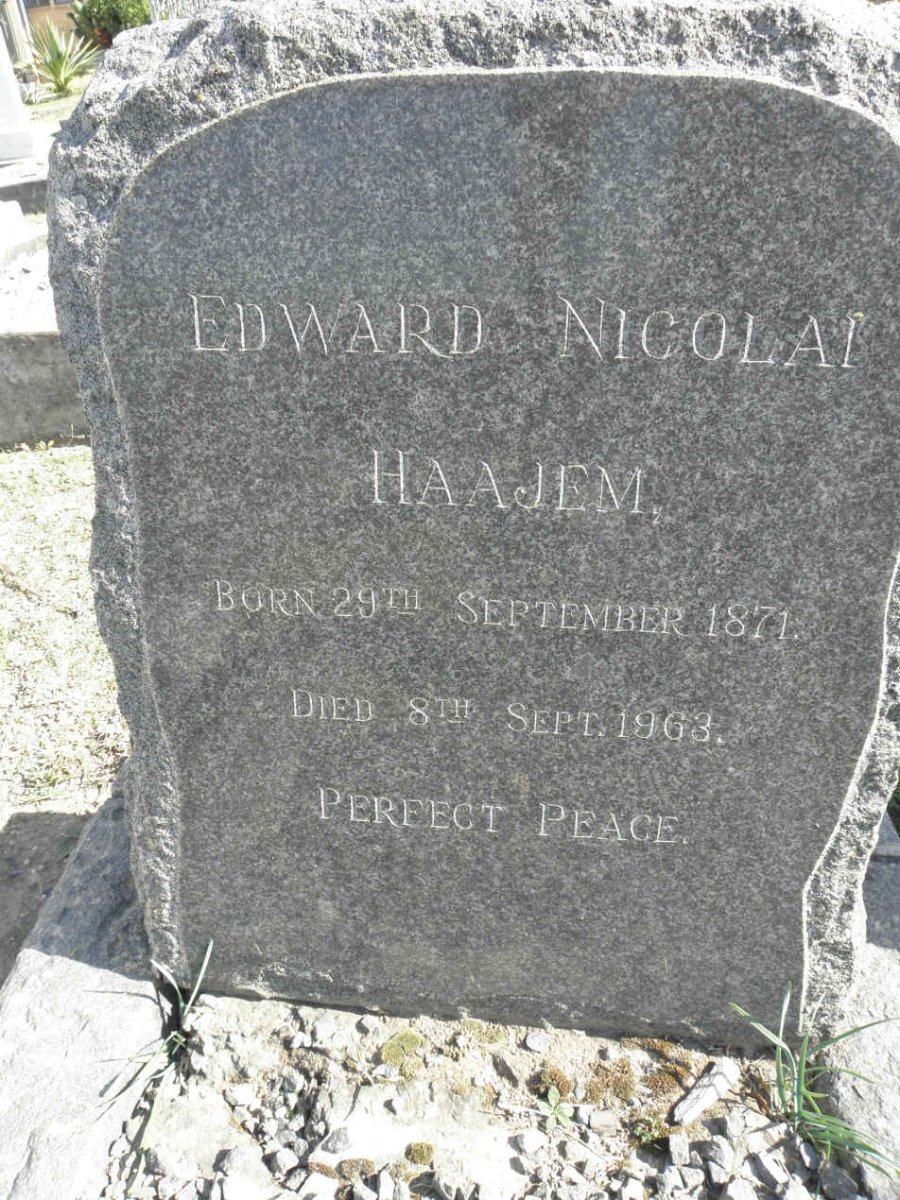 HAAJEM Edward Nicolai 1871-1963
