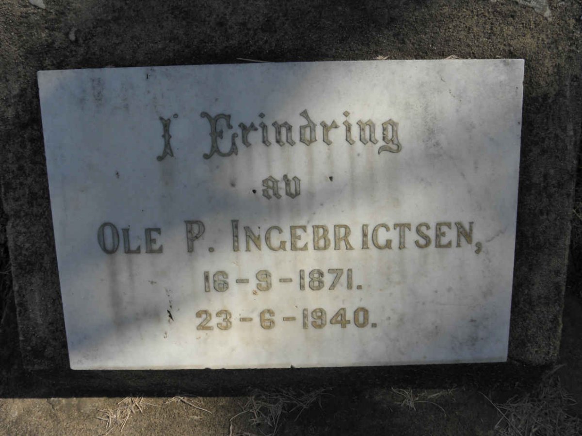 INGEBRIGTSEN Ole P. 1871-1940