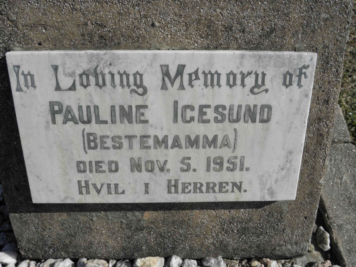 IGESUND Pauline nee BESTEMAMMA -1951