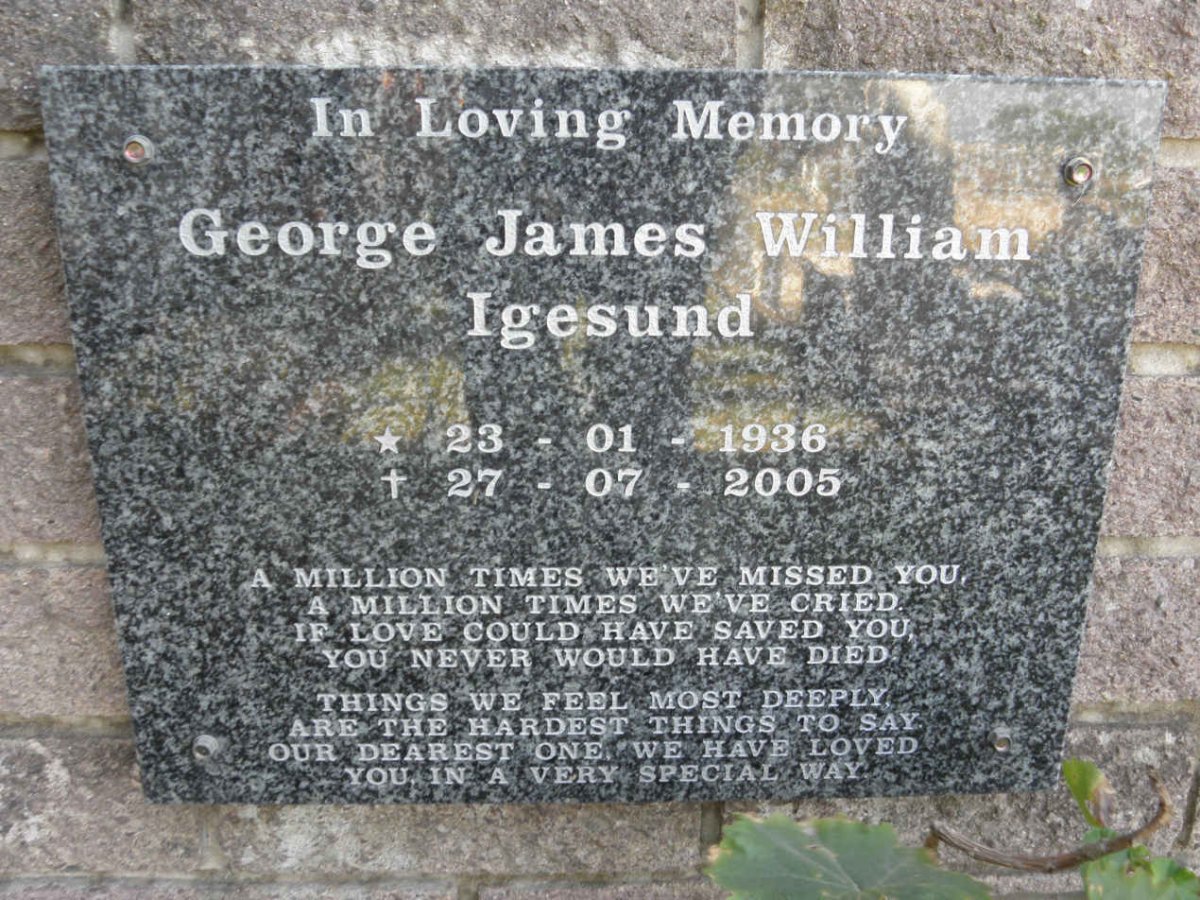 IGESUND George James William 1936-2005