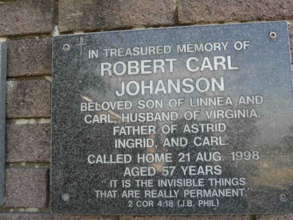 JOHANSON Robert Carl -1998