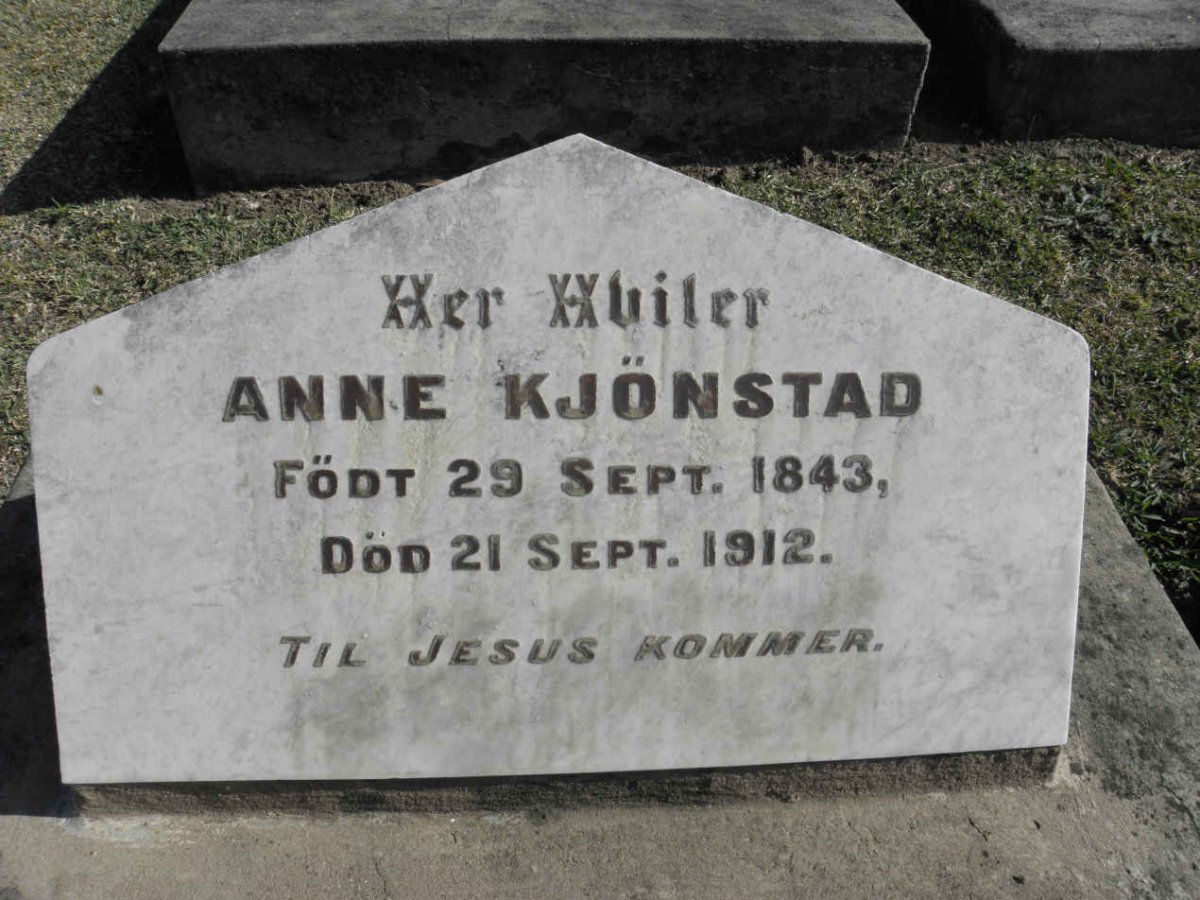KJONSTAD Anne 1843-1912
