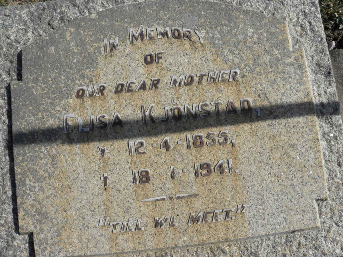 KJONSTAD Elisa 1855-1941
