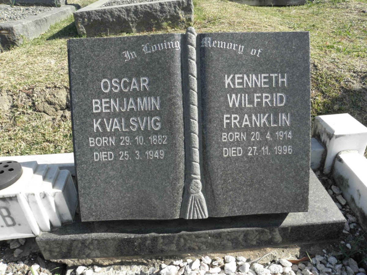 KVALSVIG Oscar Benjamin 1882-1949 :: FRANKLIN Kenneth Wilfred 1914-1996
