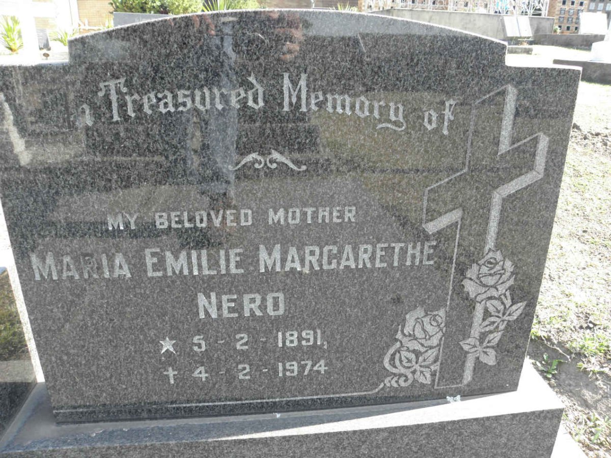 NERO Maria Emilie Margarethe 1891-1974