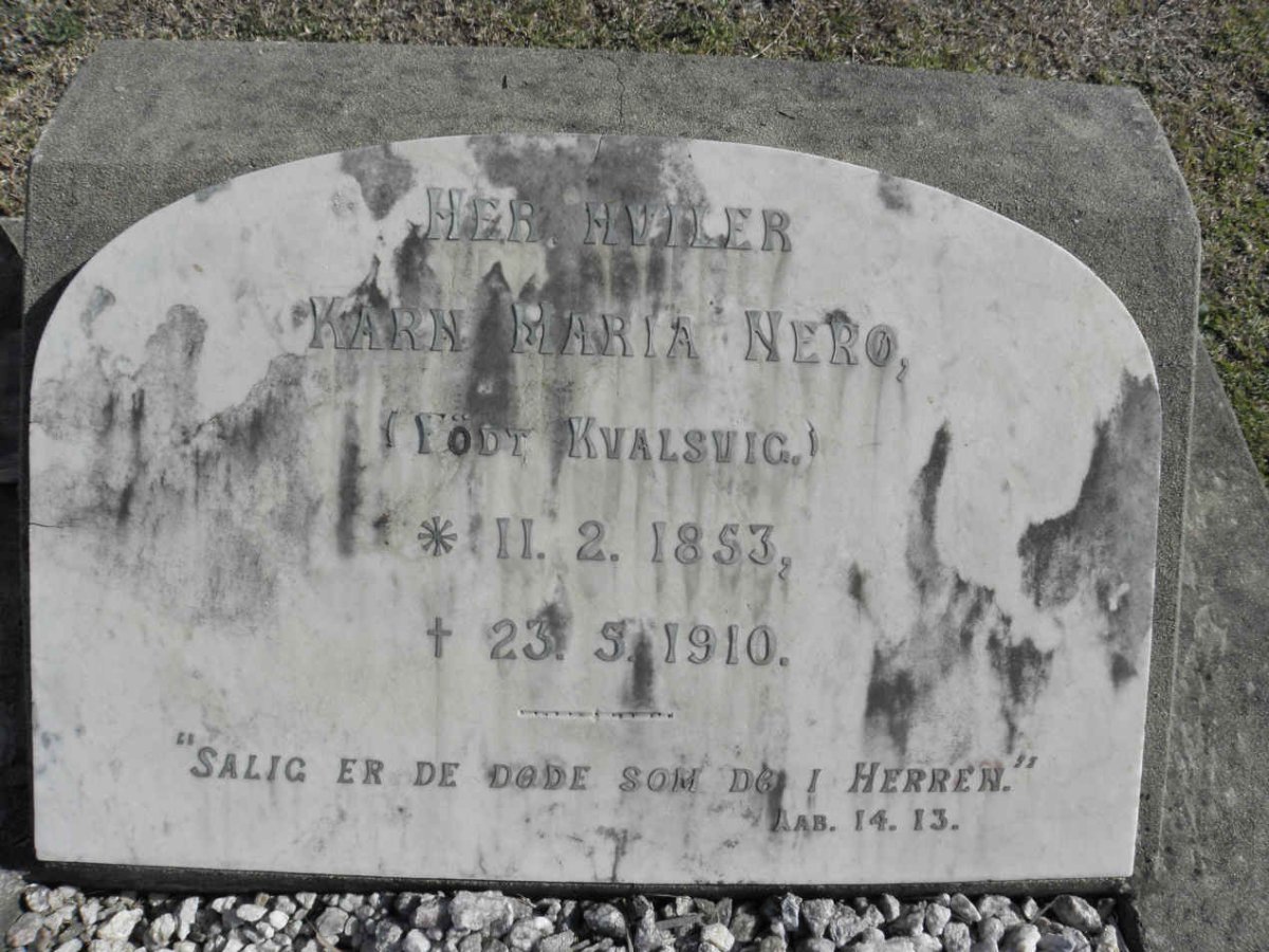 NERO Karn Maria nee KVALSVIG 1853-1910