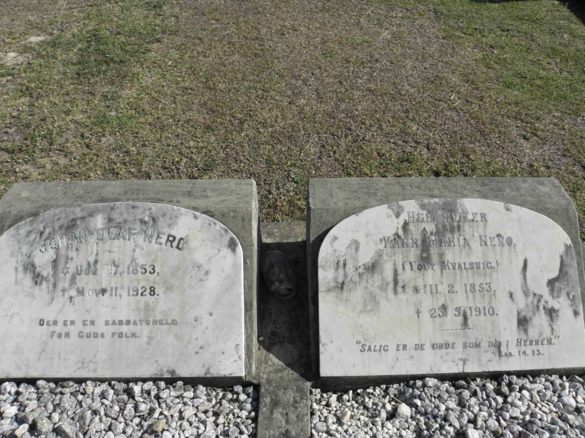 NERO Johan Olaf 1853-1928 &amp; Karn Maria KVALSVIG 1853-1910