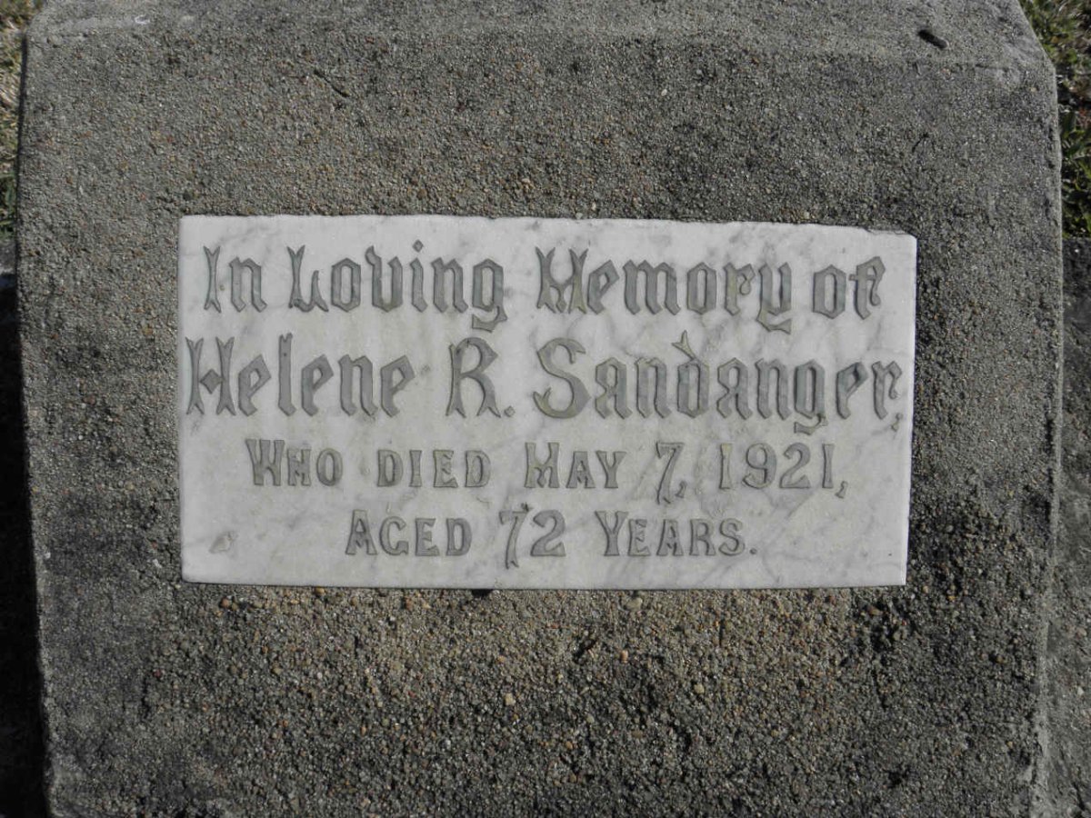 SANDANGER Helene R. -1921