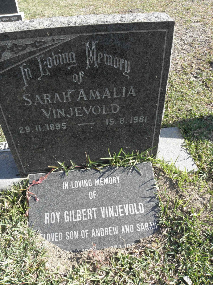 VINJEVOLD Sarah Amalia 1895-1981 :: VINJEVOLD Roy Gilbert