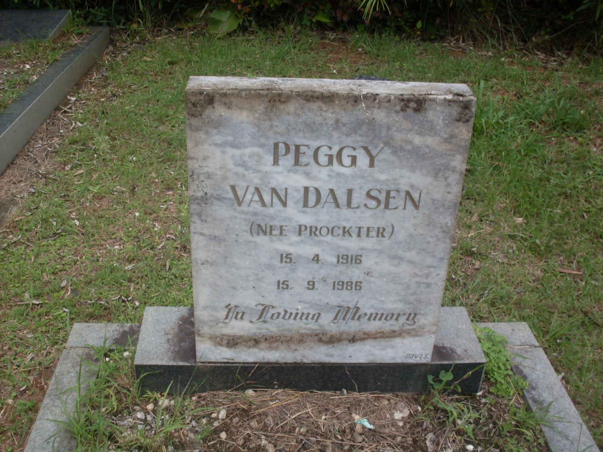 DALSEN Peggy, van nee PROCKTER 1916-1986