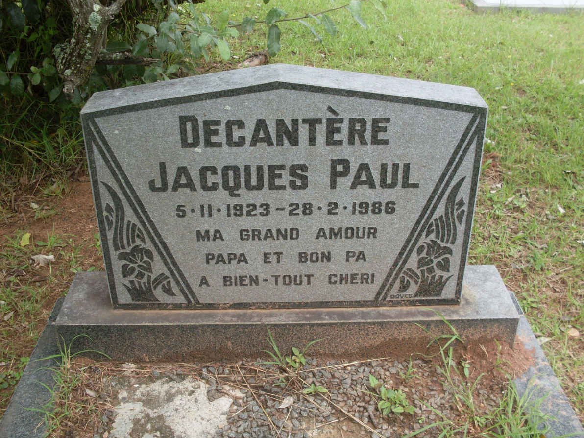 DECANTÉRE Jacques Paul 1923-1986