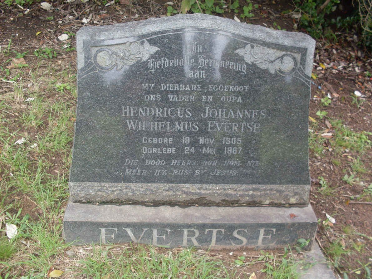 EVERTSE Hendricus Johannes Wilhelmus 1905-1967