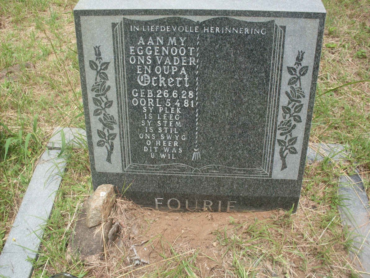 FOURIE Ockert 1928-1981