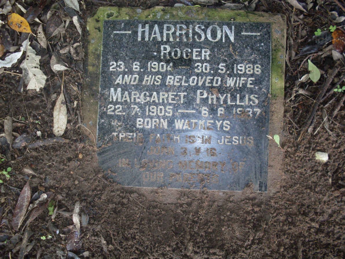 HARRISON Roger 1904-1986 &amp; Margaret Phyllis WATKEYS 1905-1987