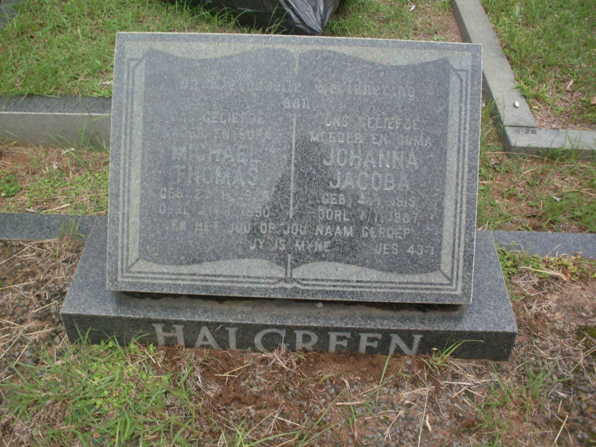 HALGREEN Michael Thomas &amp; Johanna Jacoba 1915-1987