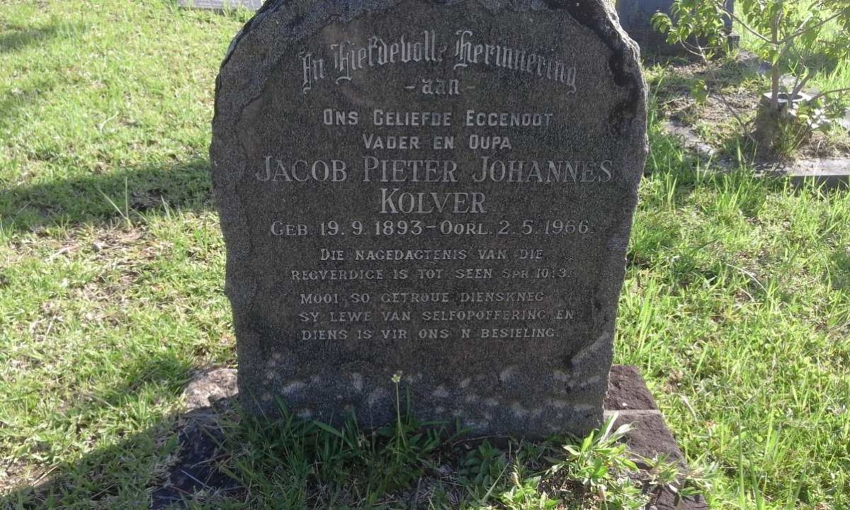 KOLVER Jacob Pieter Johannes 1893-1966 &amp; Mary Elizabeth 1899-1995_1