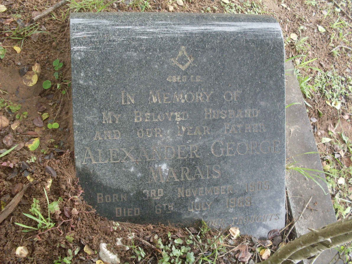 MARAIS Alexander George 1905-1968