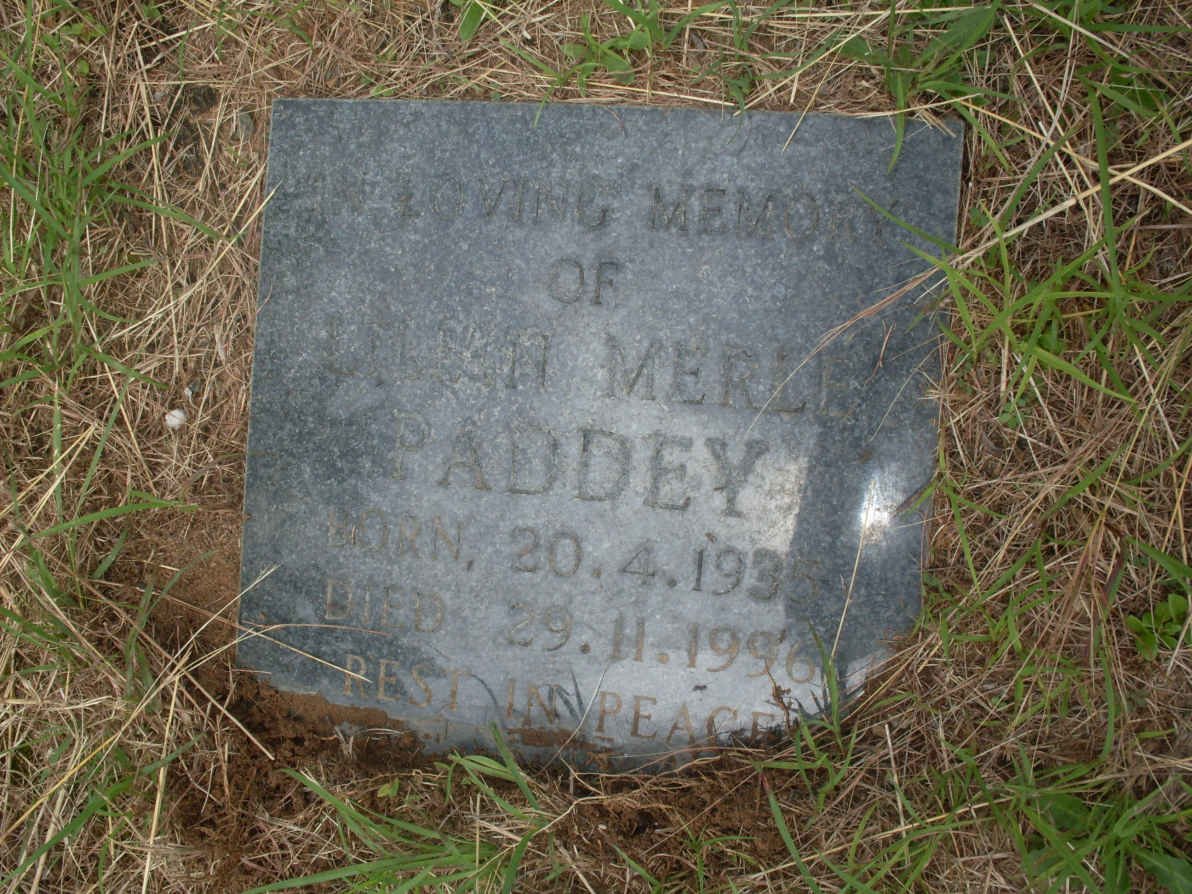 PADDEY Lilian Merle 1935-1996
