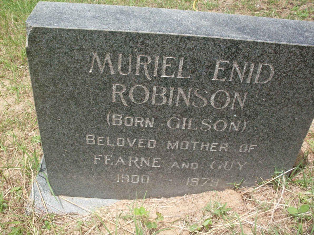 ROBINSON Muriel Enid nee GILSON 1900-1979