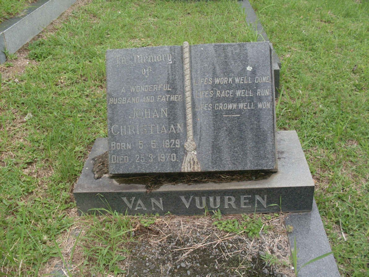 VUUREN Johan Christiaan, van 1929-1970