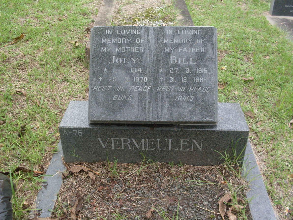 VERMEULEN Bill 1915-1988 &amp; Joey 1914-1970