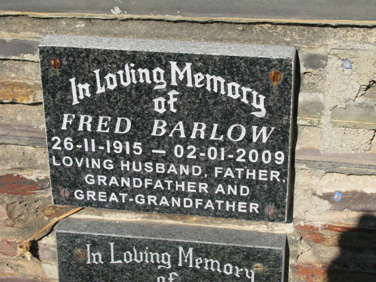 BARLOW Fred 1915-2009