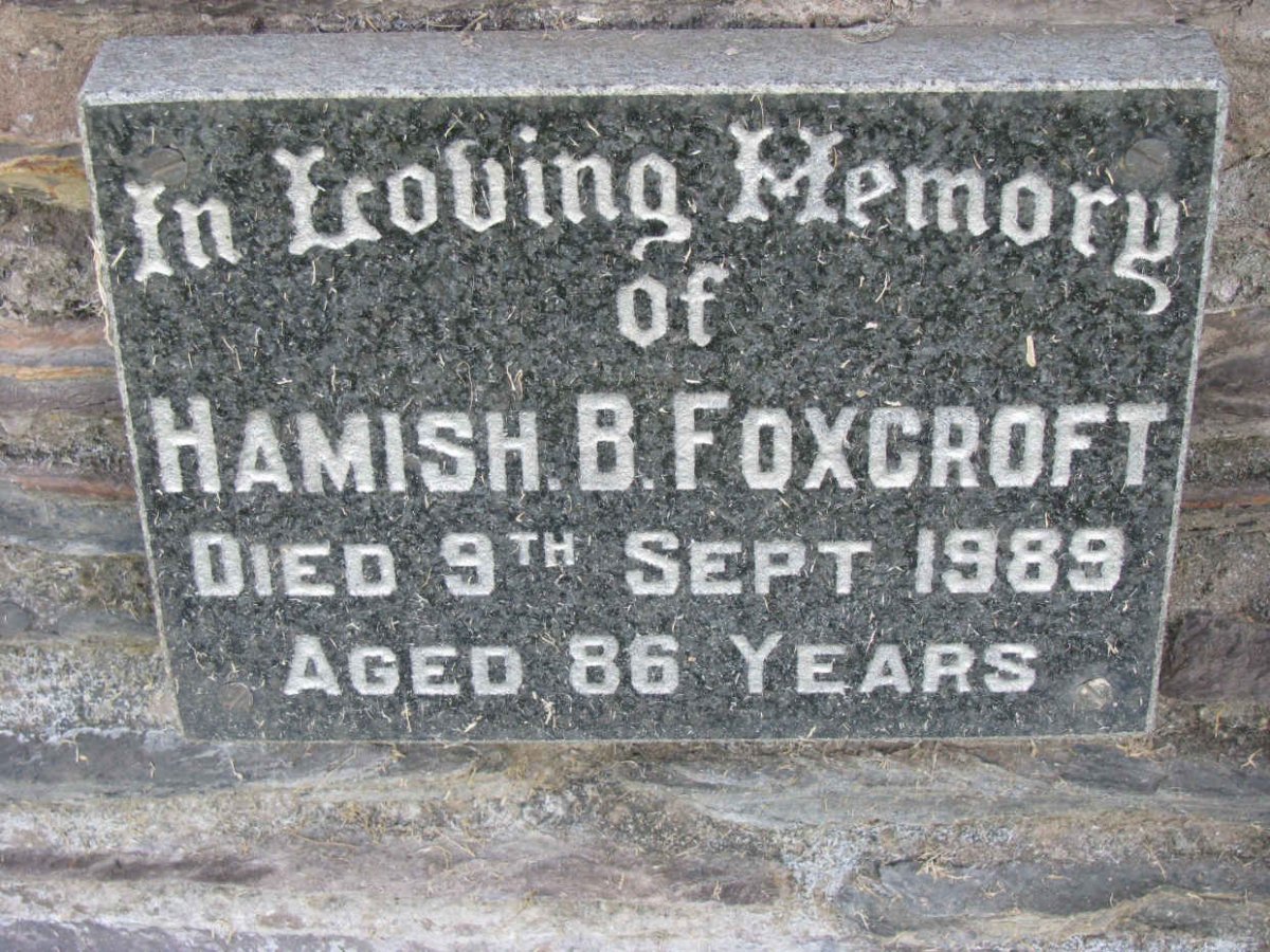 FOXCROFT Hamish B. -1989