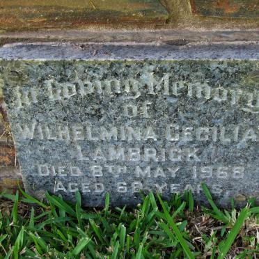 LAMBRICK Wilhelmina Cecila -1968