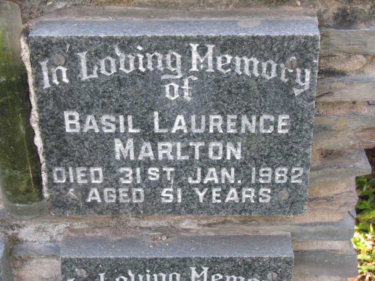 MARLTON Basil Laurence -1982