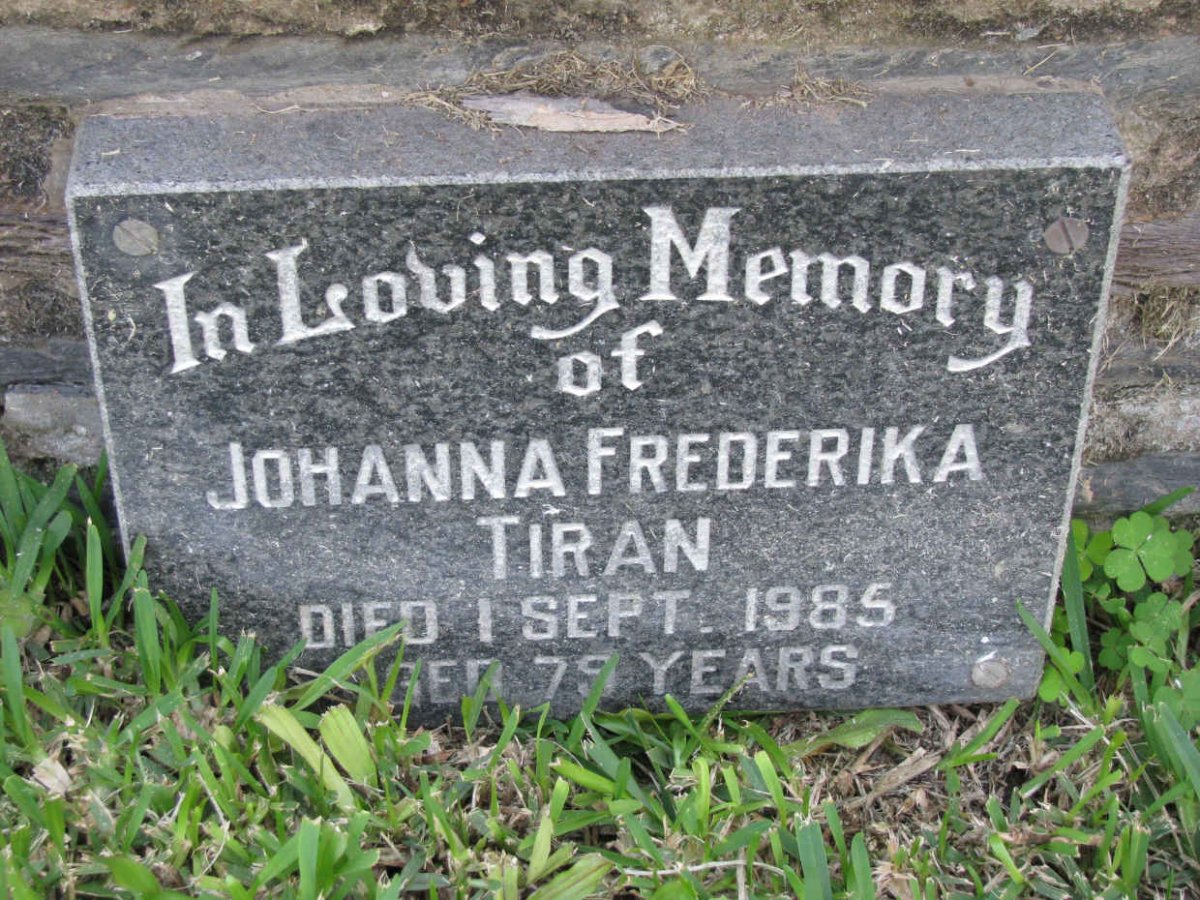 TIRAN Johanna Frederika -1985