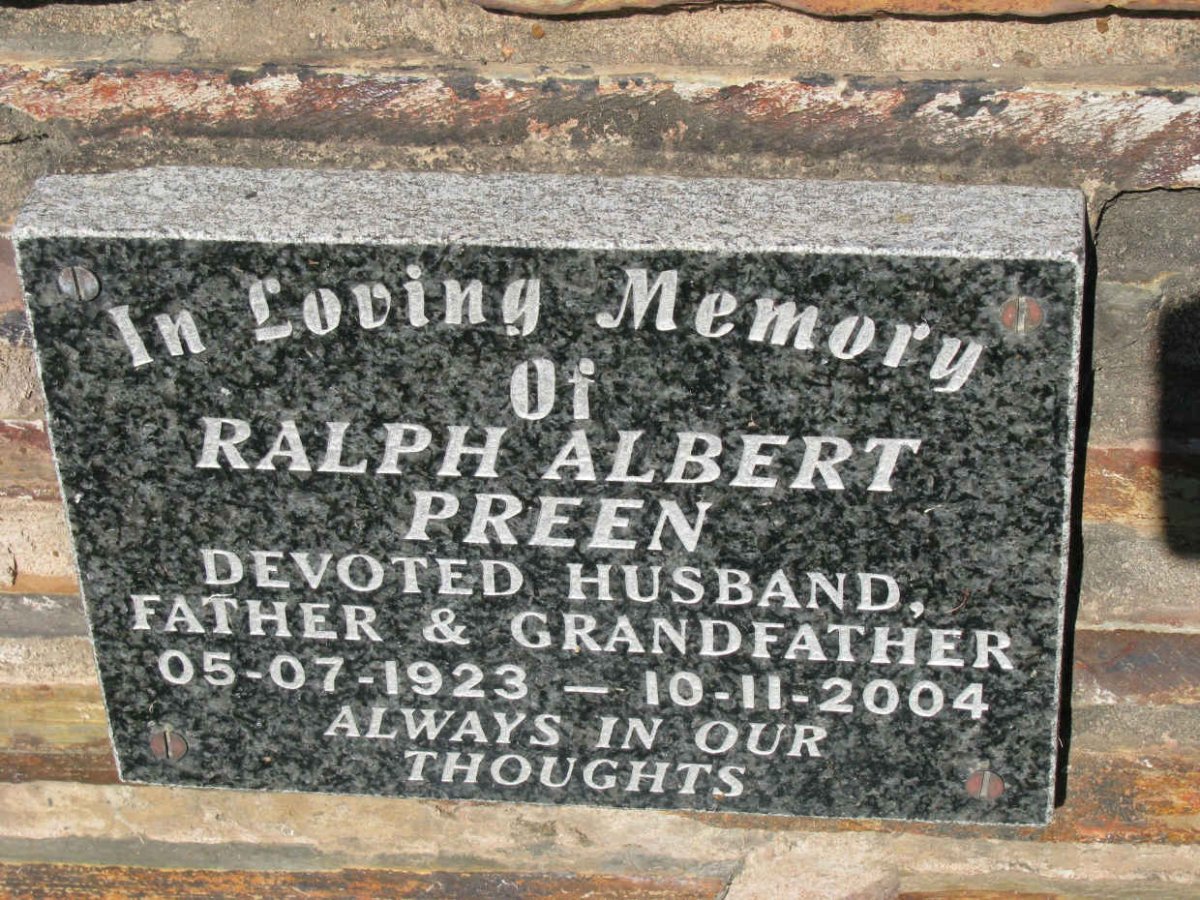 PREEN Ralph Albert 1923-2004