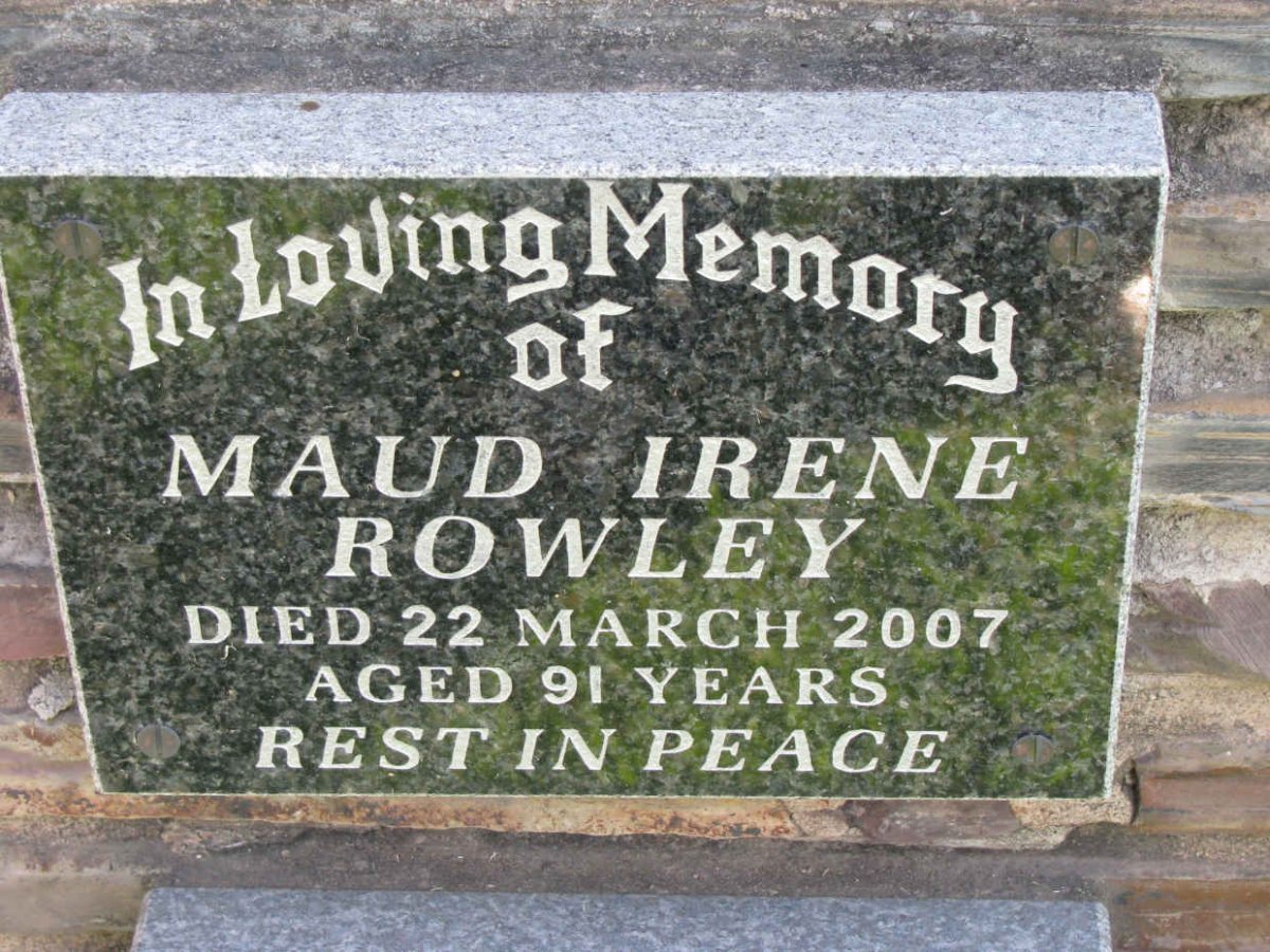 ROWLEY Maud Irene -2007