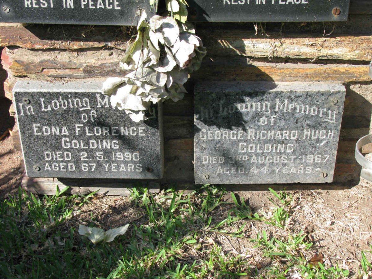 GOLDING George Richard Hugh -1967 &amp; Edna Florence -1990