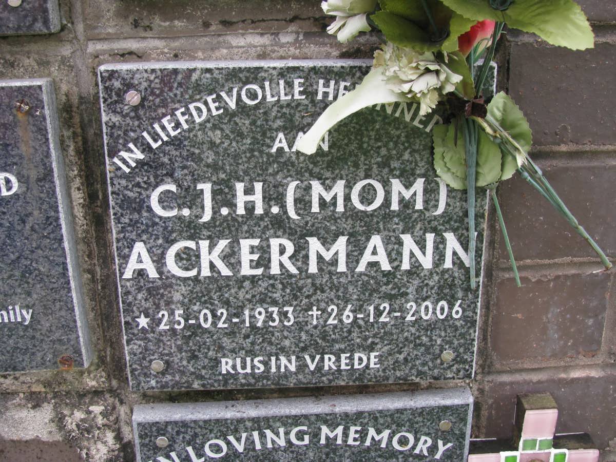 ACKERMANN C.J.H. 1933-2006