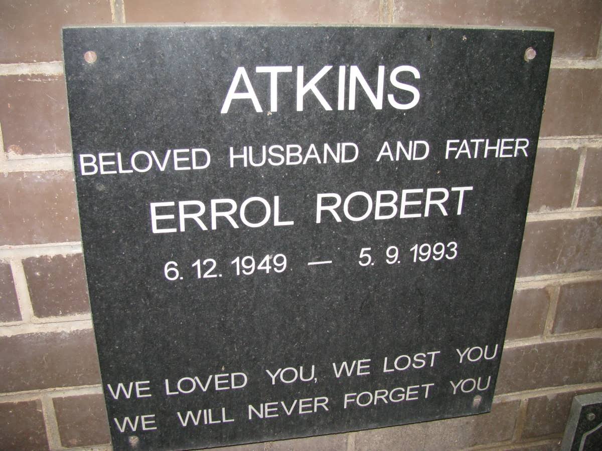 ATKINS Errol Robert 1949-1993