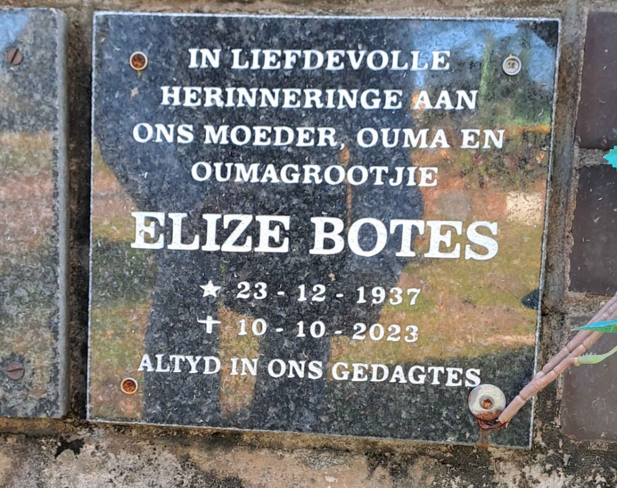 BOTES Elize 1937-2023