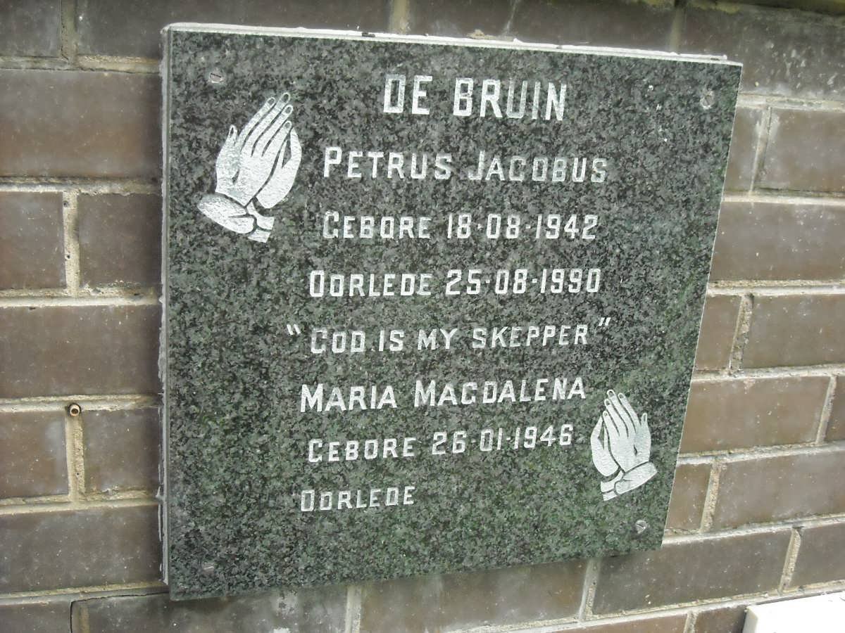BRUIN Petrus Jacobus, de 1942-1990 &amp; Maria Magdalena 1946-