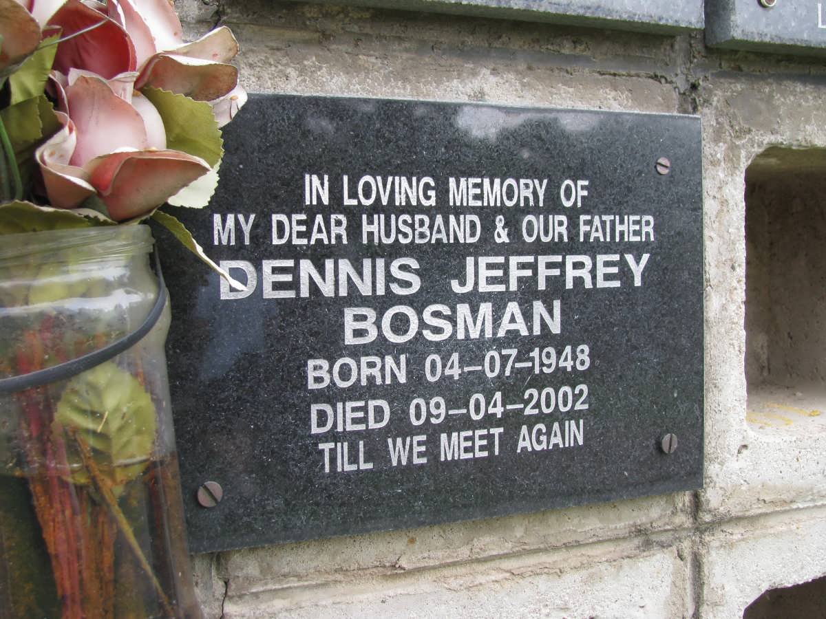 BOSMAN Dennis Jeffrey 1948-2002