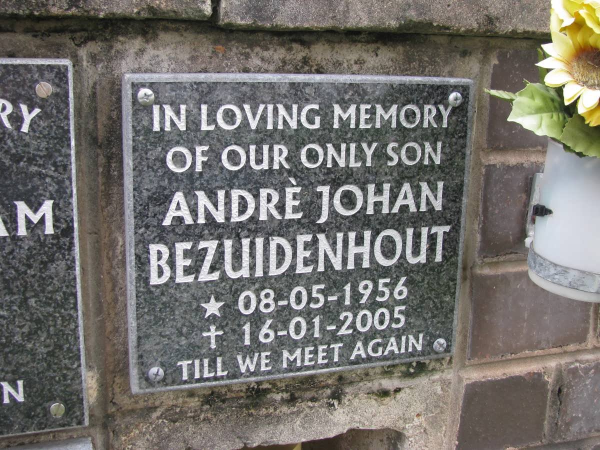 BEZUIDENHOUT Andre Johan 1956-2005