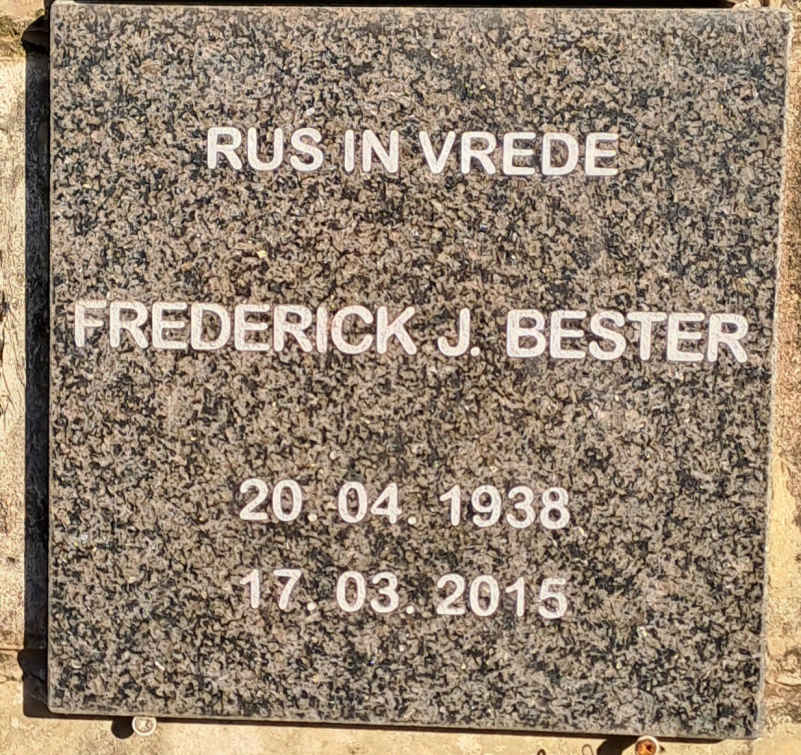 BESTER Frederick J. 1938-2015