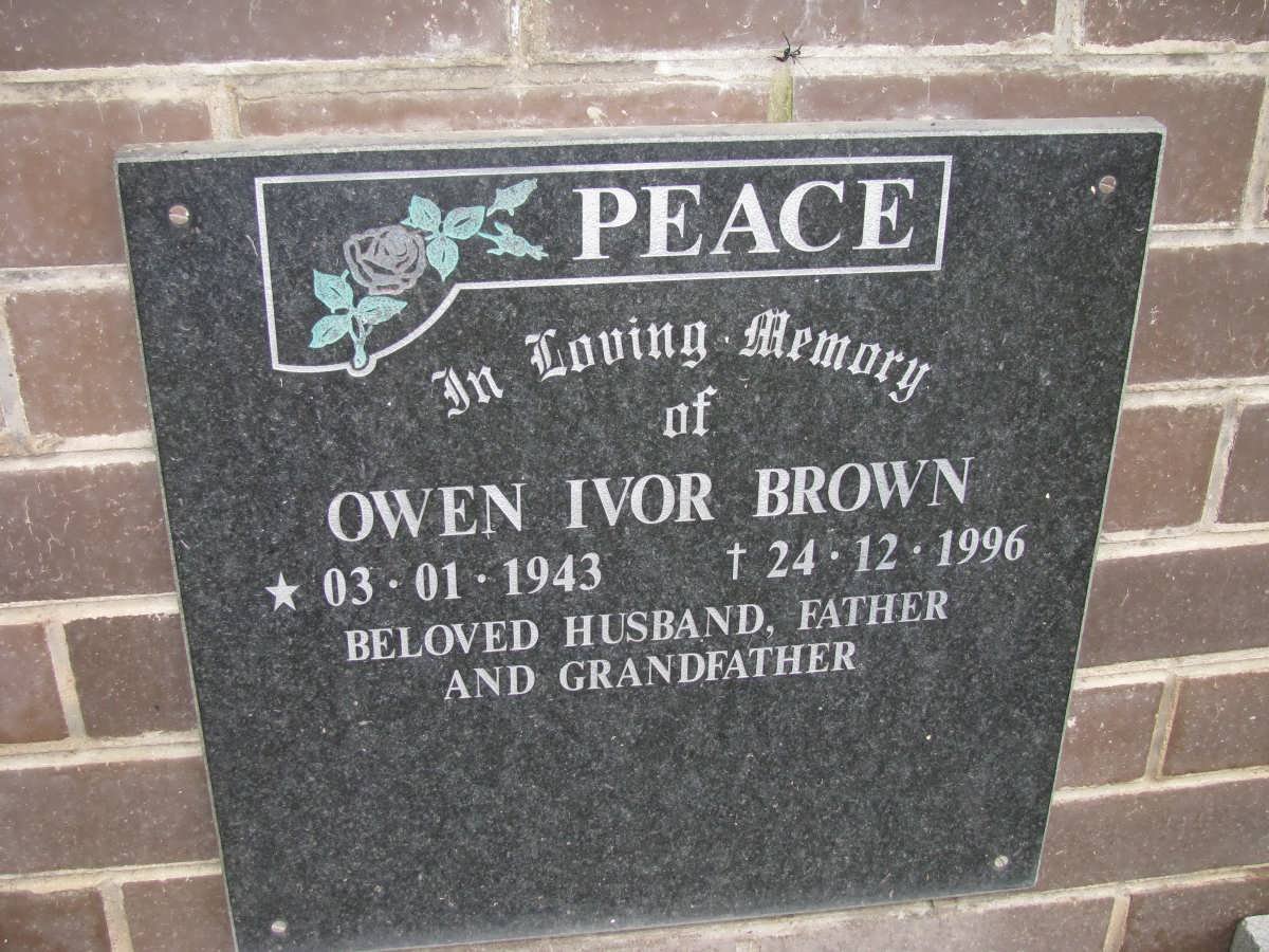 BROWN Owen Ivor 1943-1996