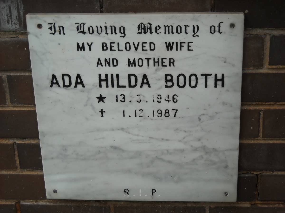 BOOTH Ada Hilda 1946-1987