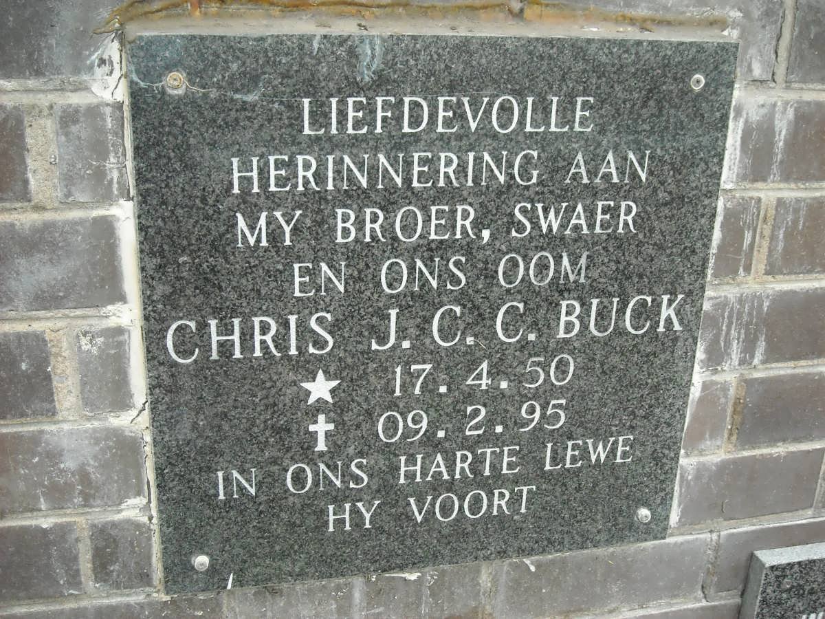 BUCK Chris J.C. 1950-1995