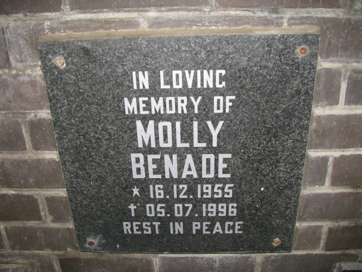 BENADE Molly 1955-1996