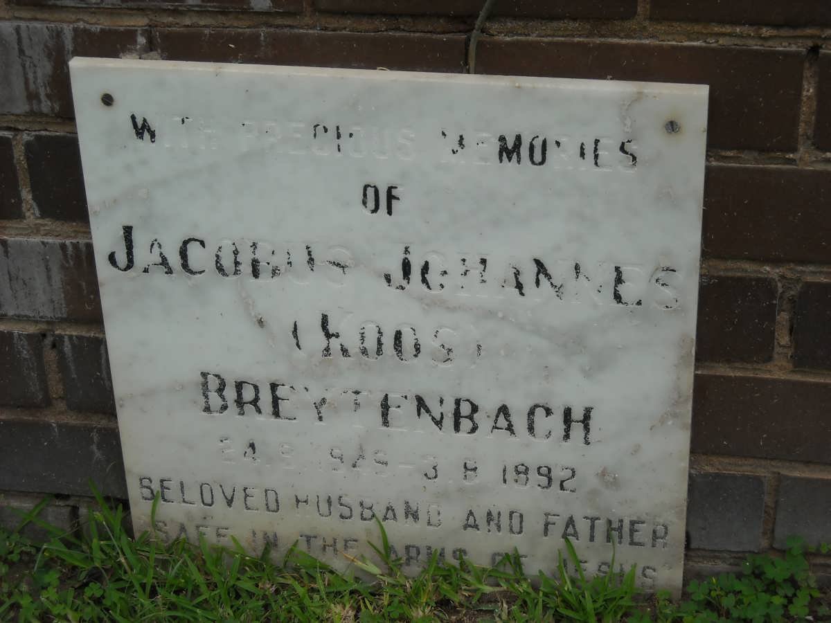 BREYTENBACH Jacobus Johannes 1949-1992
