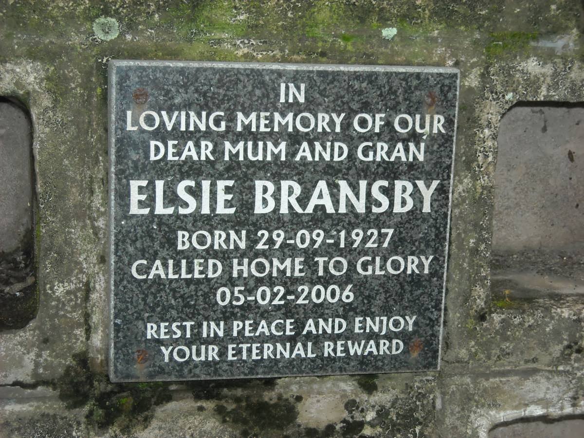 BRANSBY Elsie 1927-2006