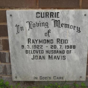 CURRIE Raymond Reid 1922-1988